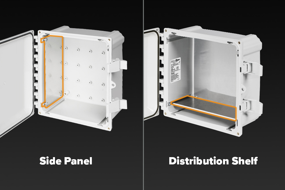 attabox side panel and distribution shelf 