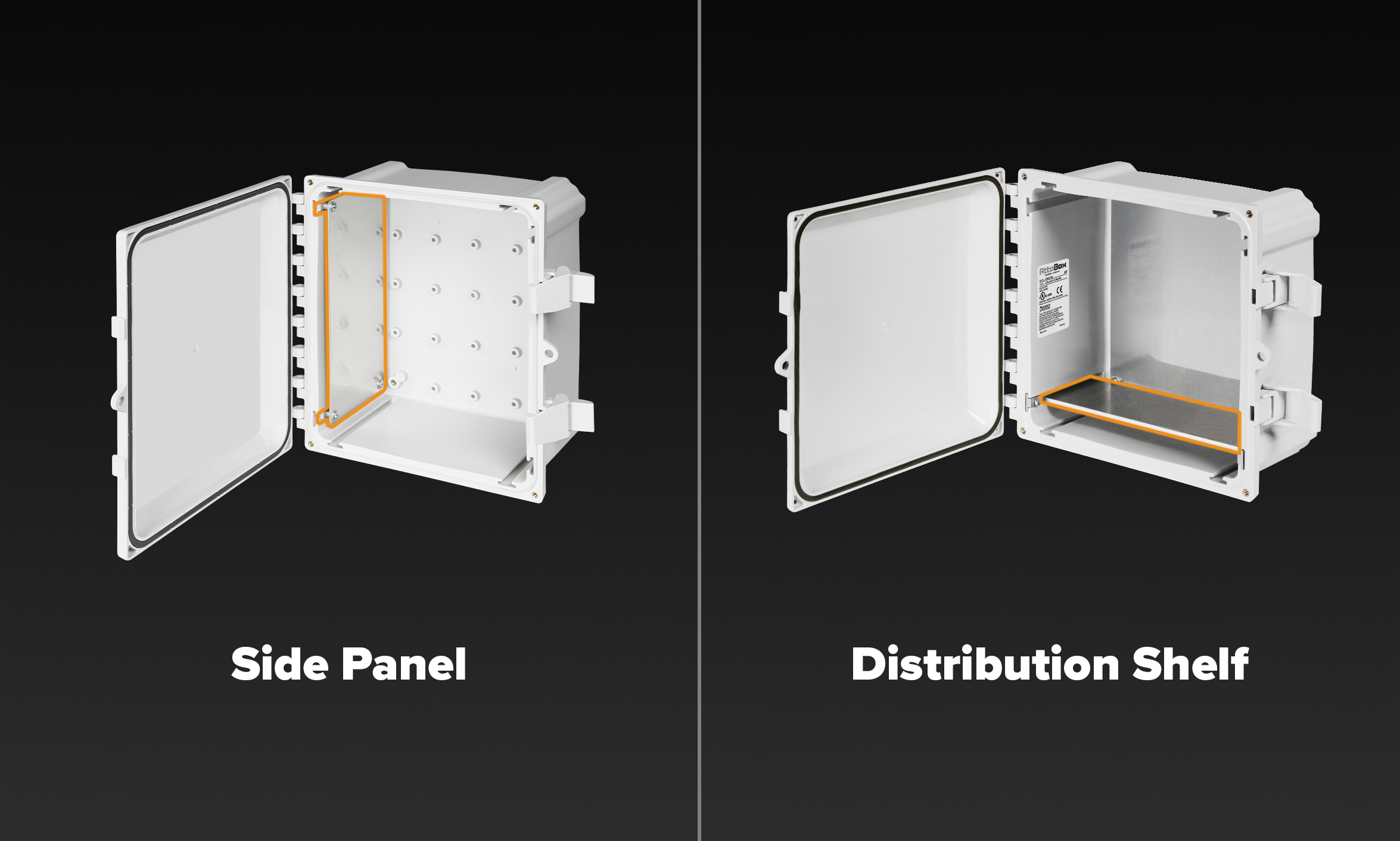 Interior Mounting Solutions - Side Panel and distribution shelf