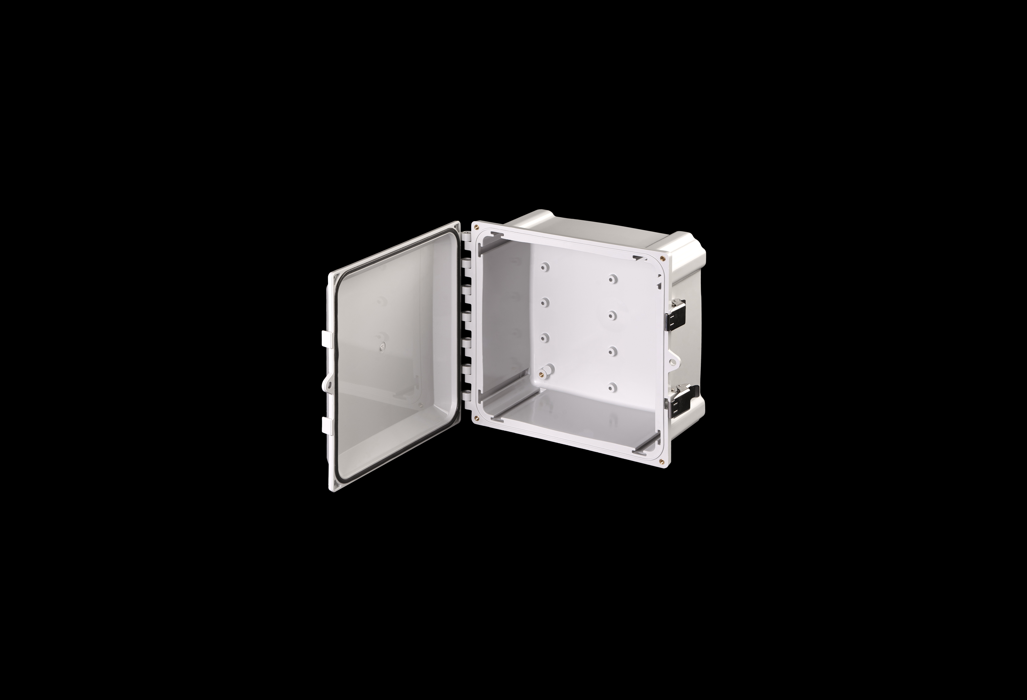 Polycarbonate Enclosure 10 x 10 x 6 Inches Heartland Opaque Cover with Stainless Steel Latches  by AttaBox®