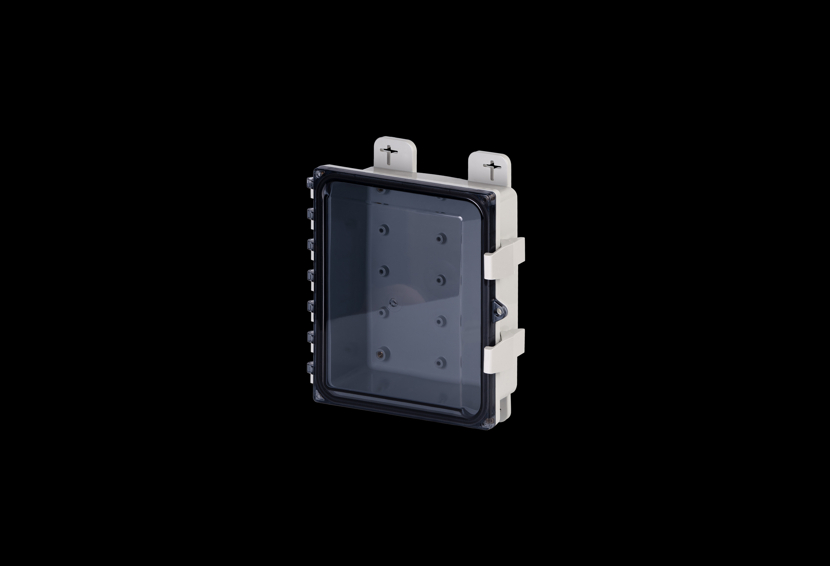 Polycarbonate Shallow Depth Enclosure 10 x 8 x 3 Inches Heartland with Clear Cover by AttaBox®