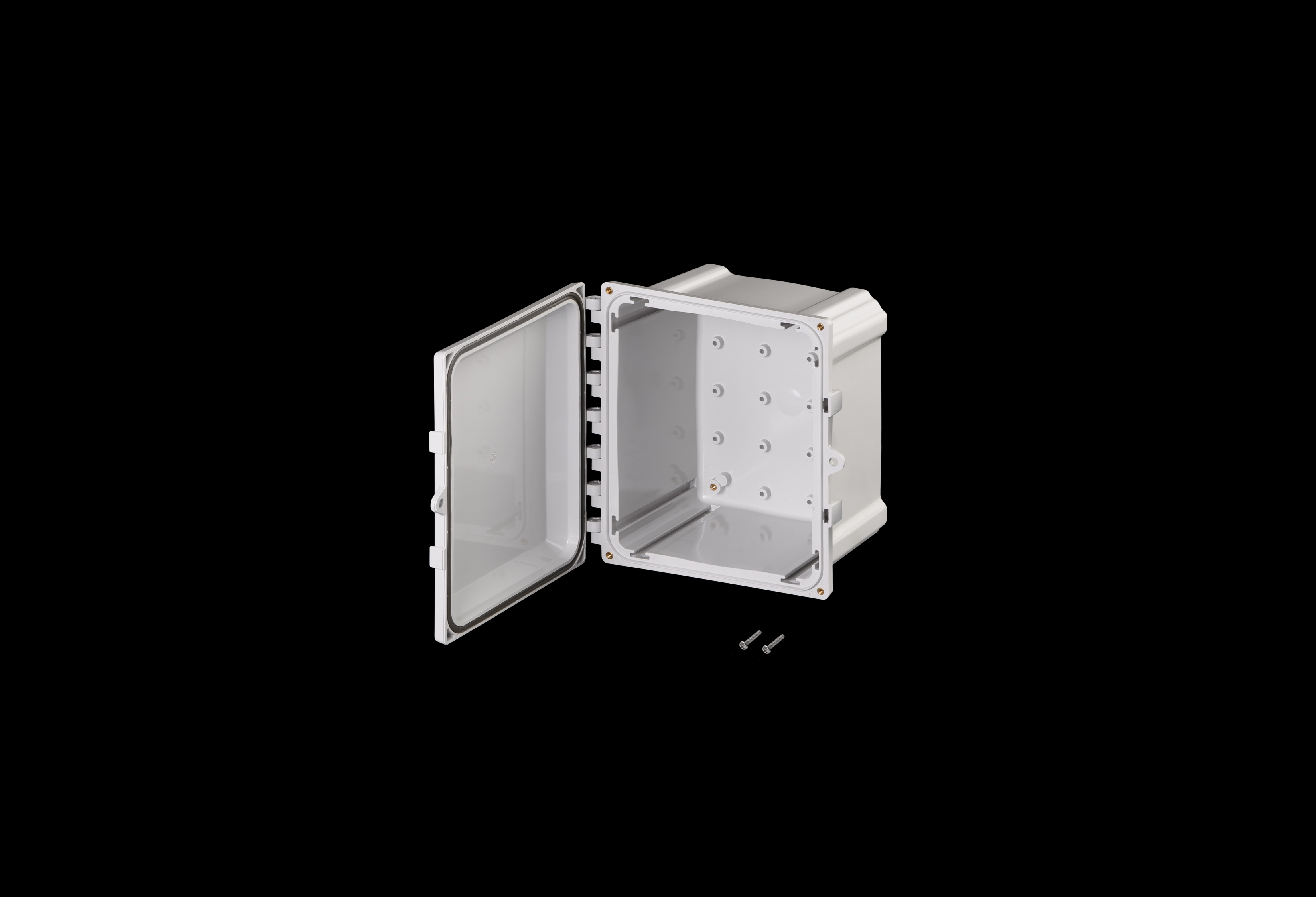 Polycarbonate Enclosure 10 x 8 x 6 Inches Heartland HW Opaque Screw Down Cover without Latches by AttaBox®