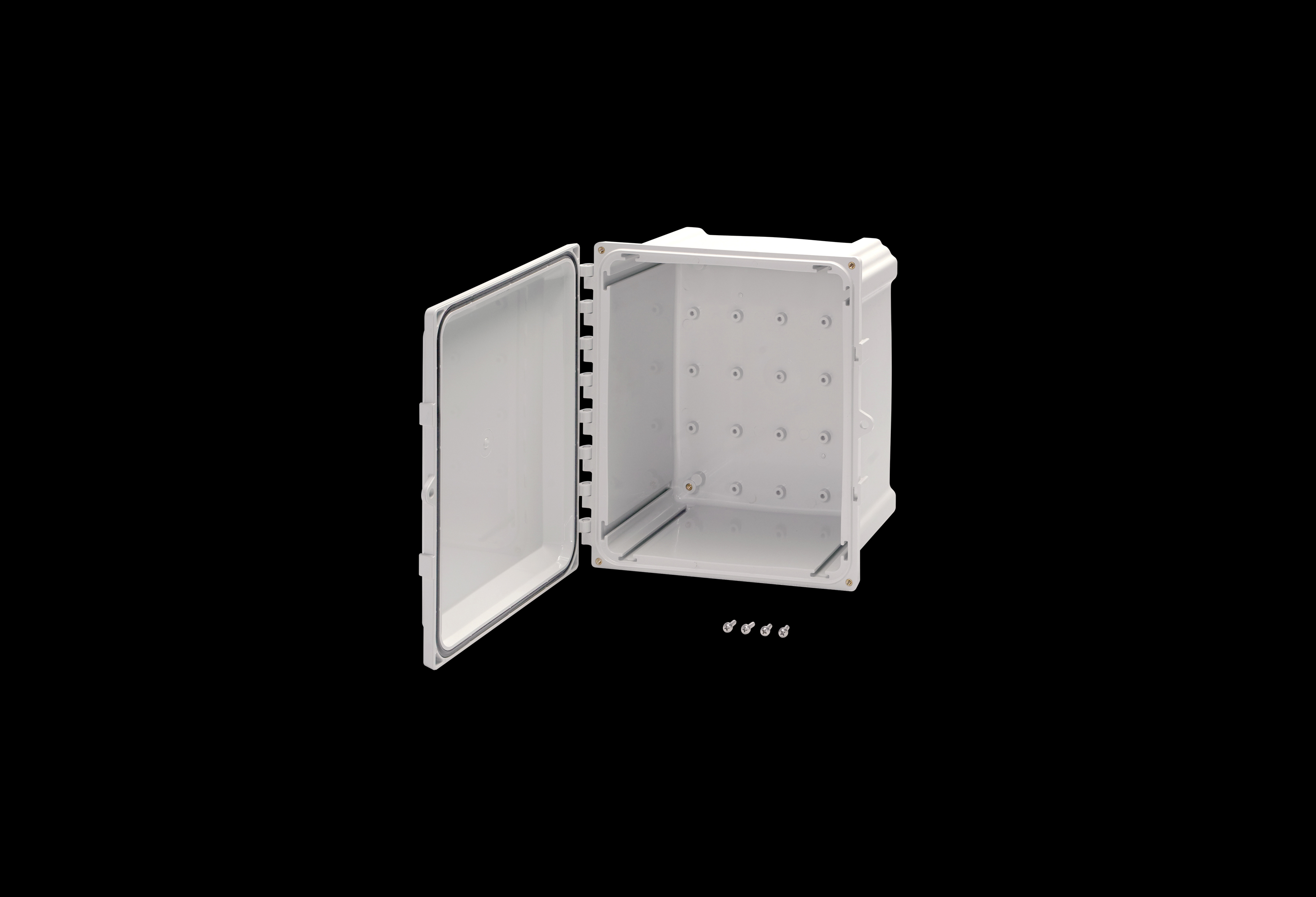 Polycarbonate Enclosure 10 x 8 x 4 Inches Heartland HW Opaque Screw Down Cover without Latches by AttaBox®