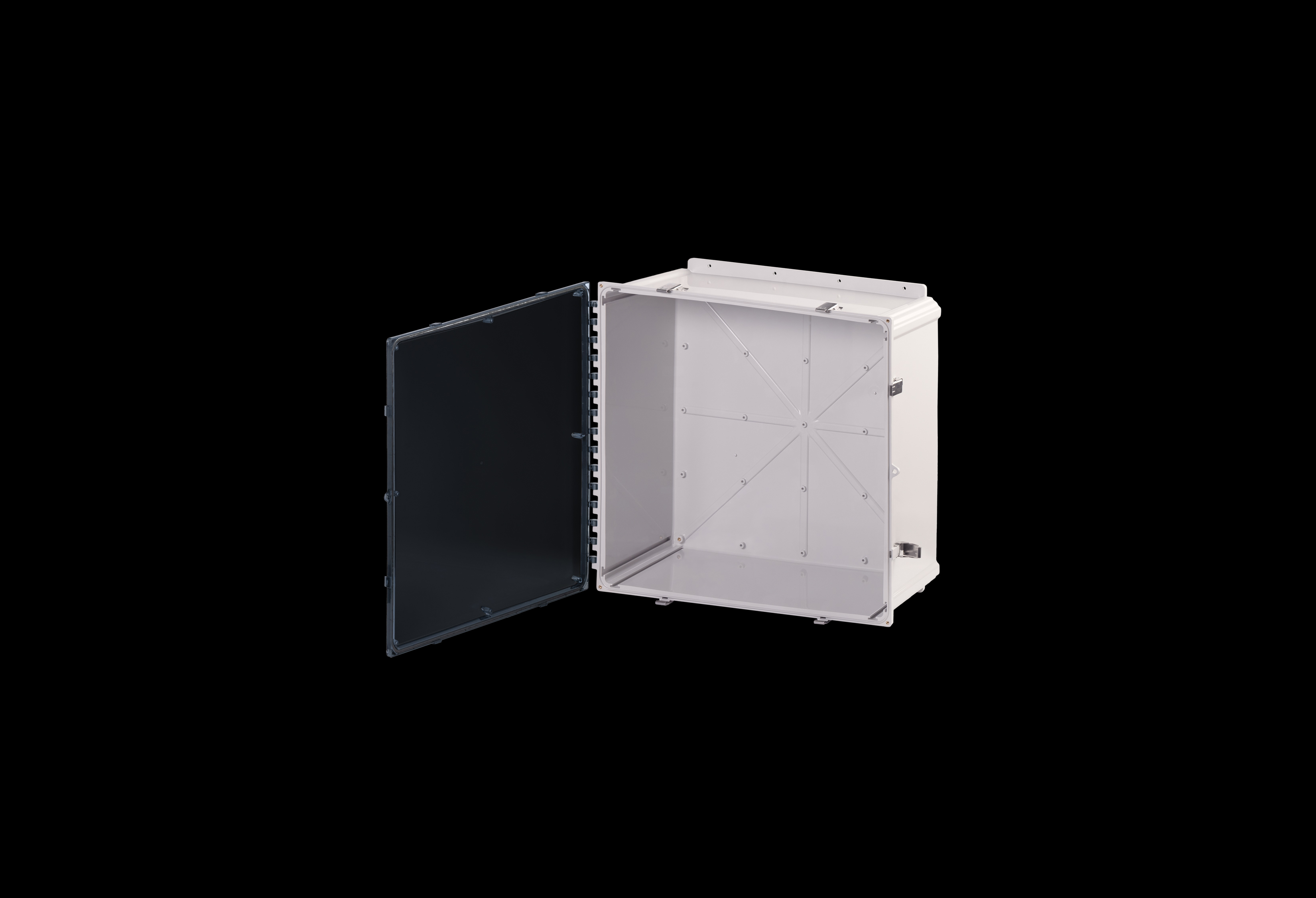 Polycarbonate Enclosure 24 x 24 x 10 Inches Heartland with Clear Cover with Stainless Steel Latches  by AttaBox®