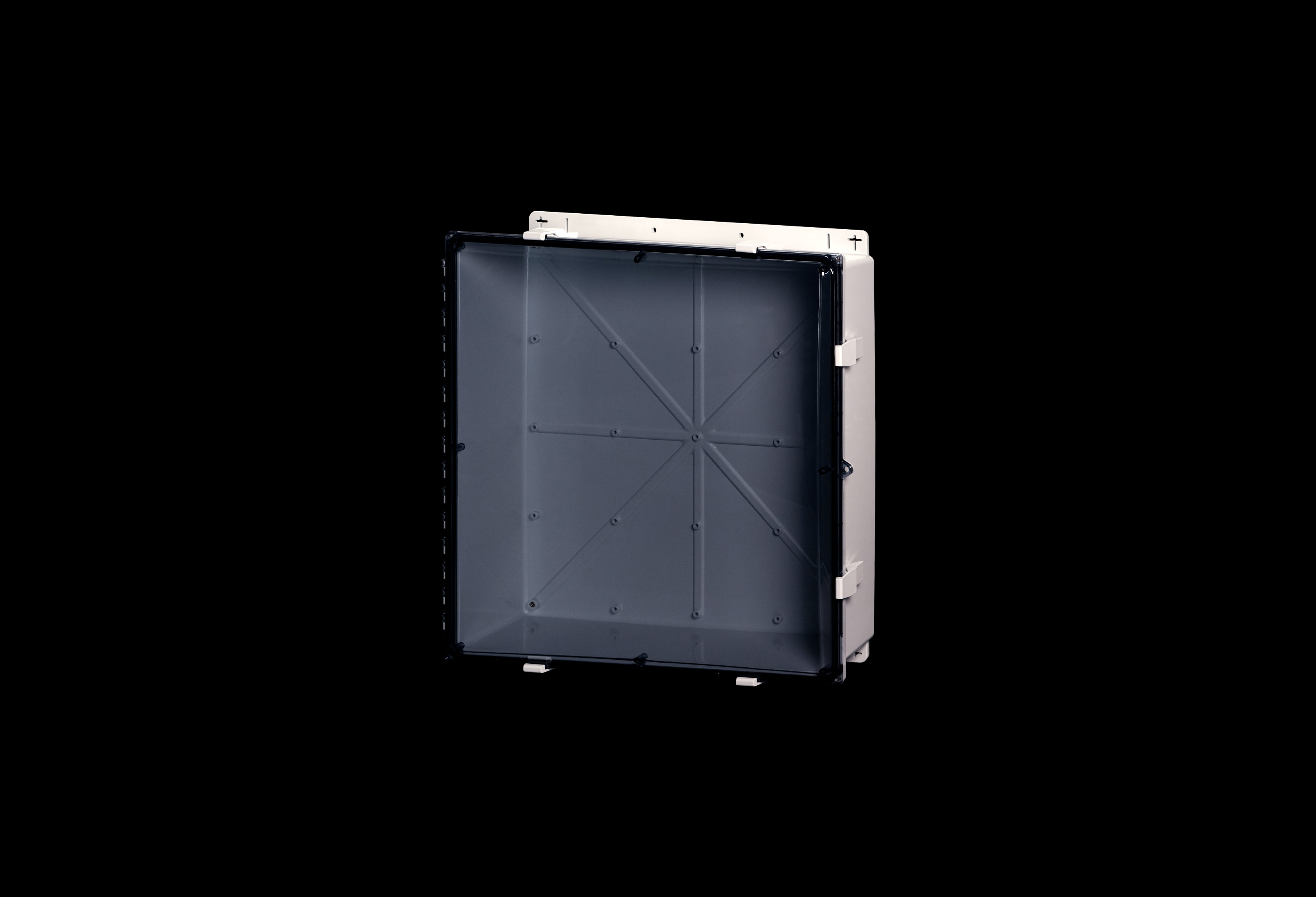 Polycarbonate Shallow Depth Enclosure 24 x 24 x 6 Inches Heartland with Clear Cover by AttaBox®