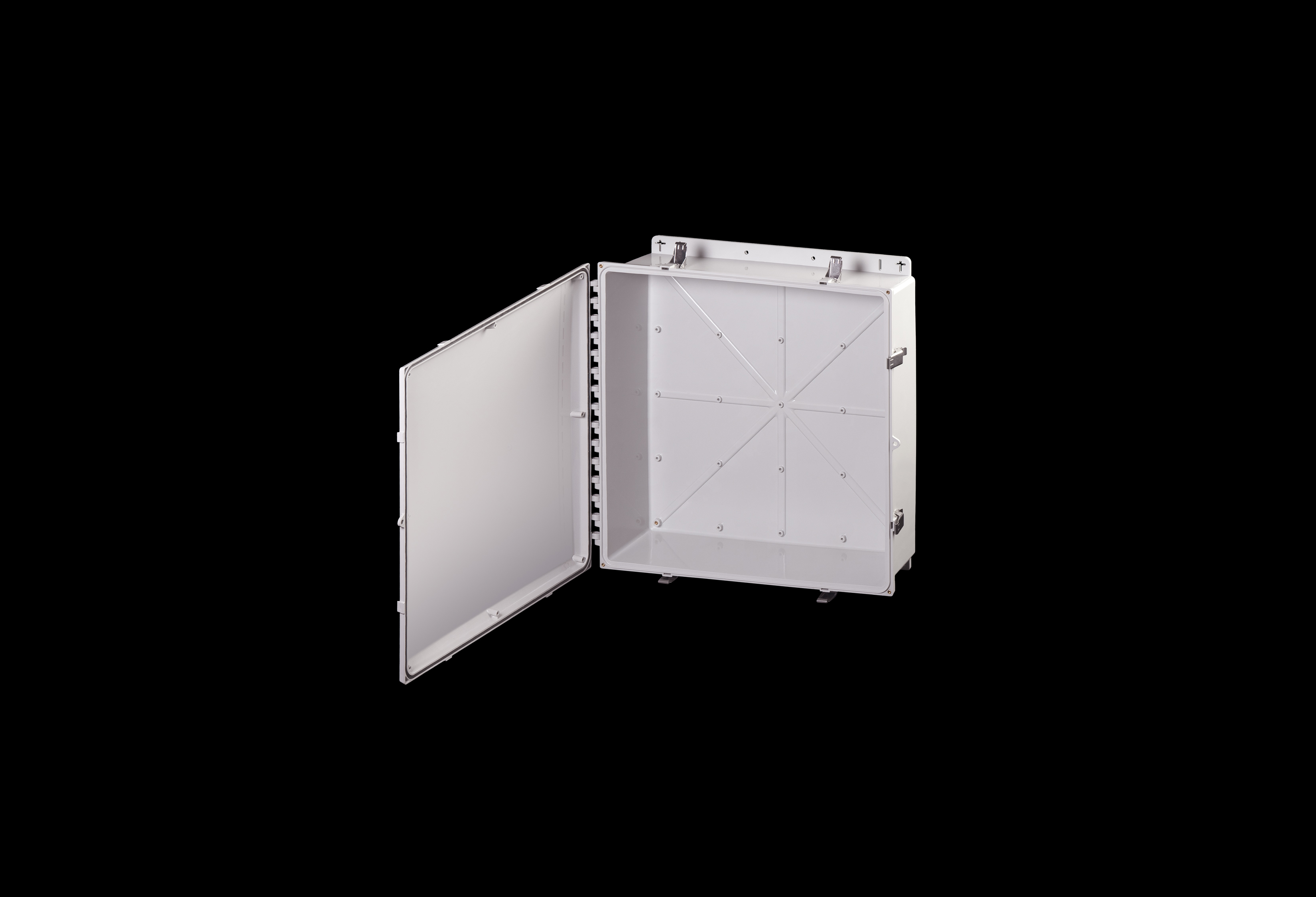 Polycarbonate Shallow Depth Enclosure 24 x 24 x 6 Inches Heartland with Stainless Steel Latches by AttaBox®