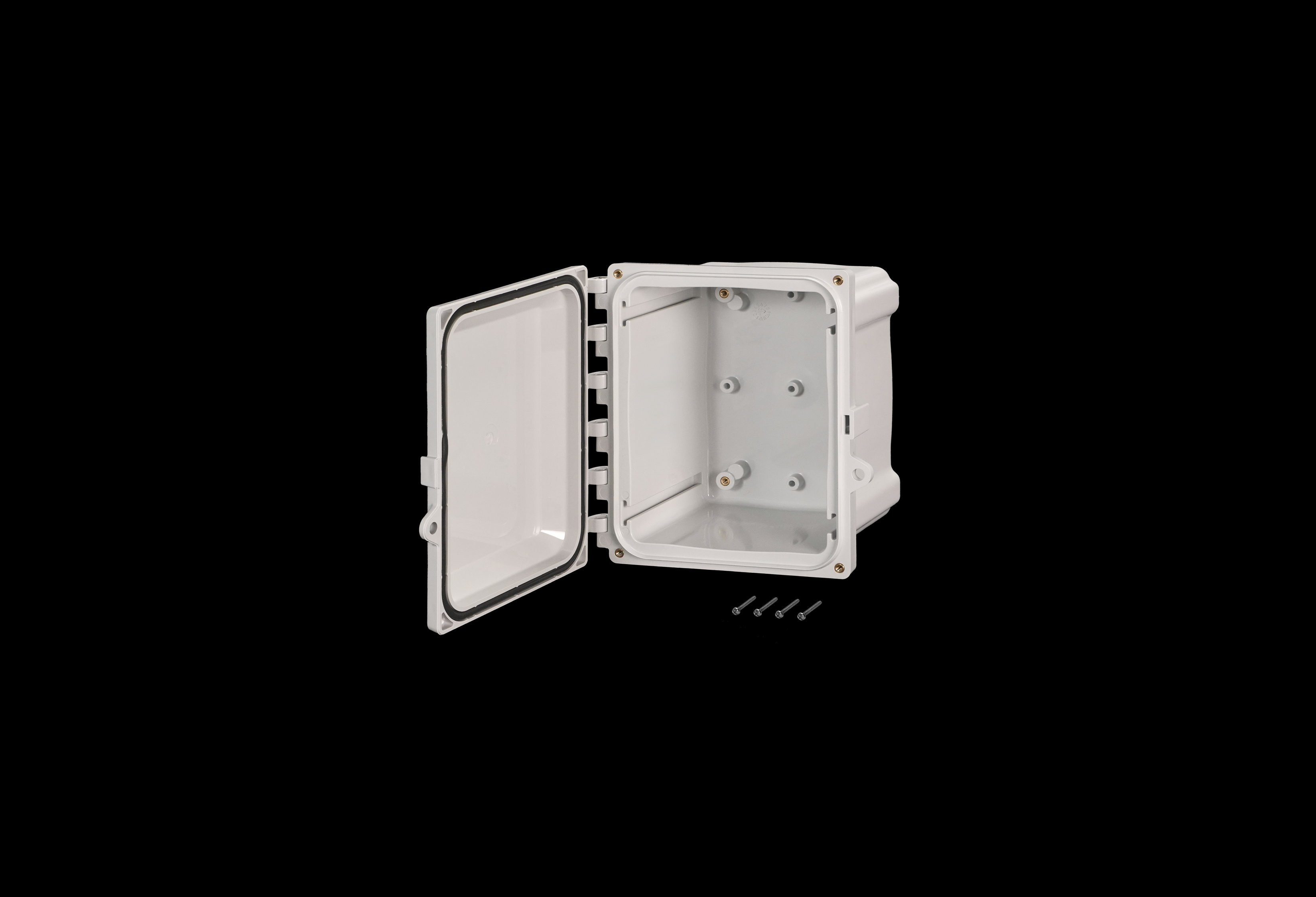 Polycarbonate Enclosure 6 x 6 x 4 Inches Heartland HW Opaque Screw Down Cover without Latches by AttaBox®