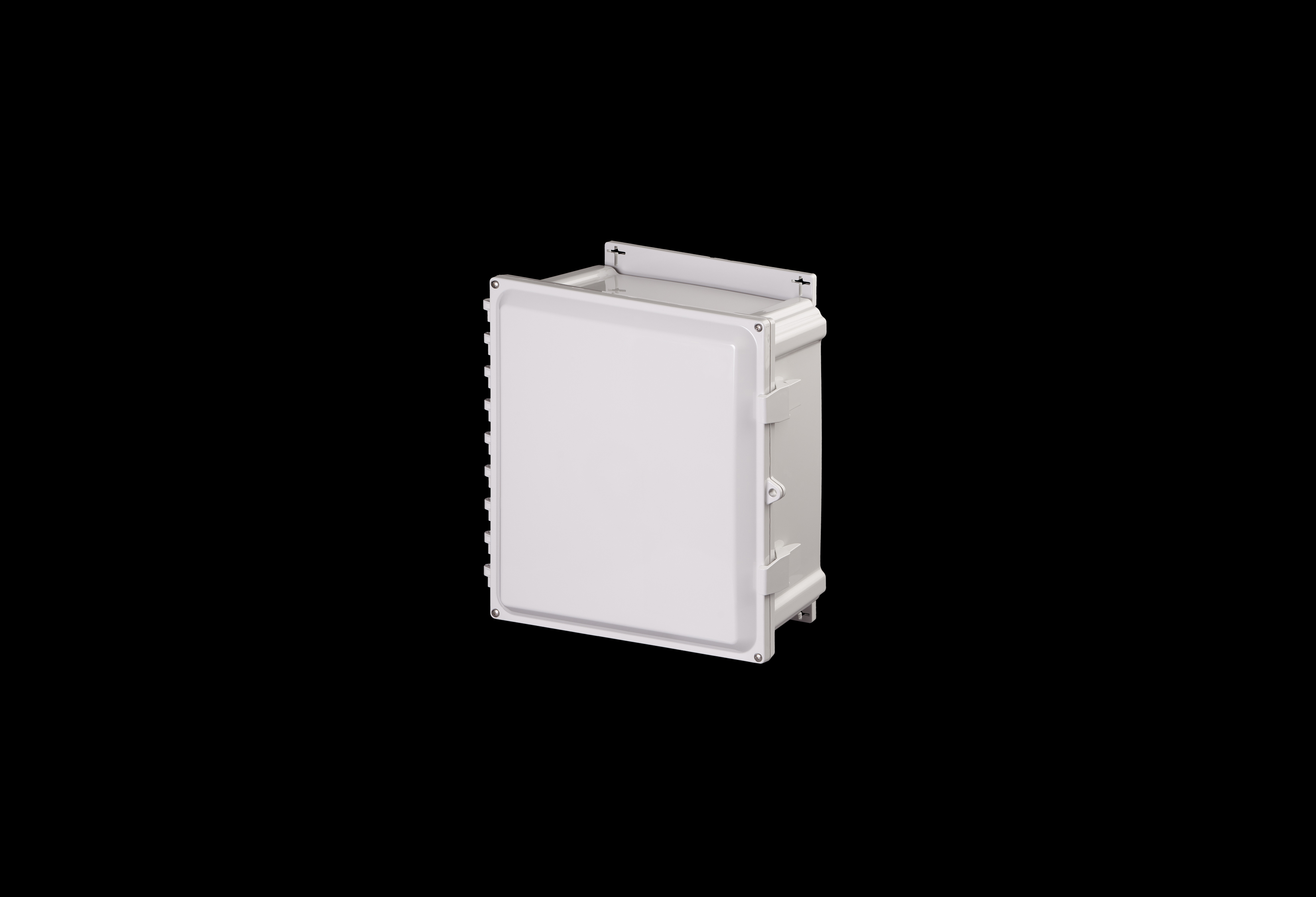 Polycarbonate Enclosure 10 x 8 x 4 Inches Heartland with Opaque Cover, Polycarbonate Latches and Mounting Flange by AttaBox®