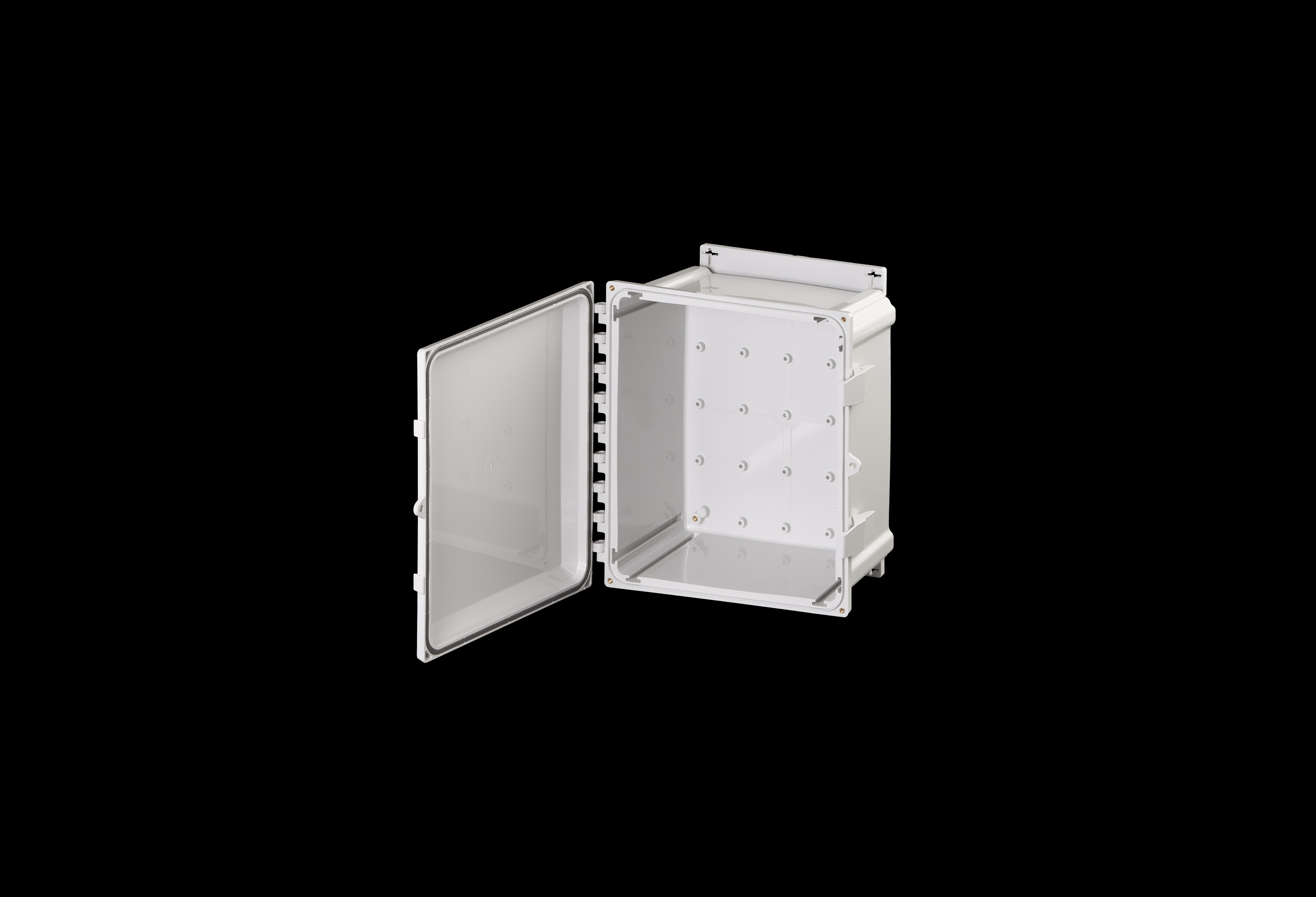 Polycarbonate Enclosure 10 x 8 x 4 Inches Heartland with Opaque Cover, Polycarbonate Latches and Mounting Flange by AttaBox®