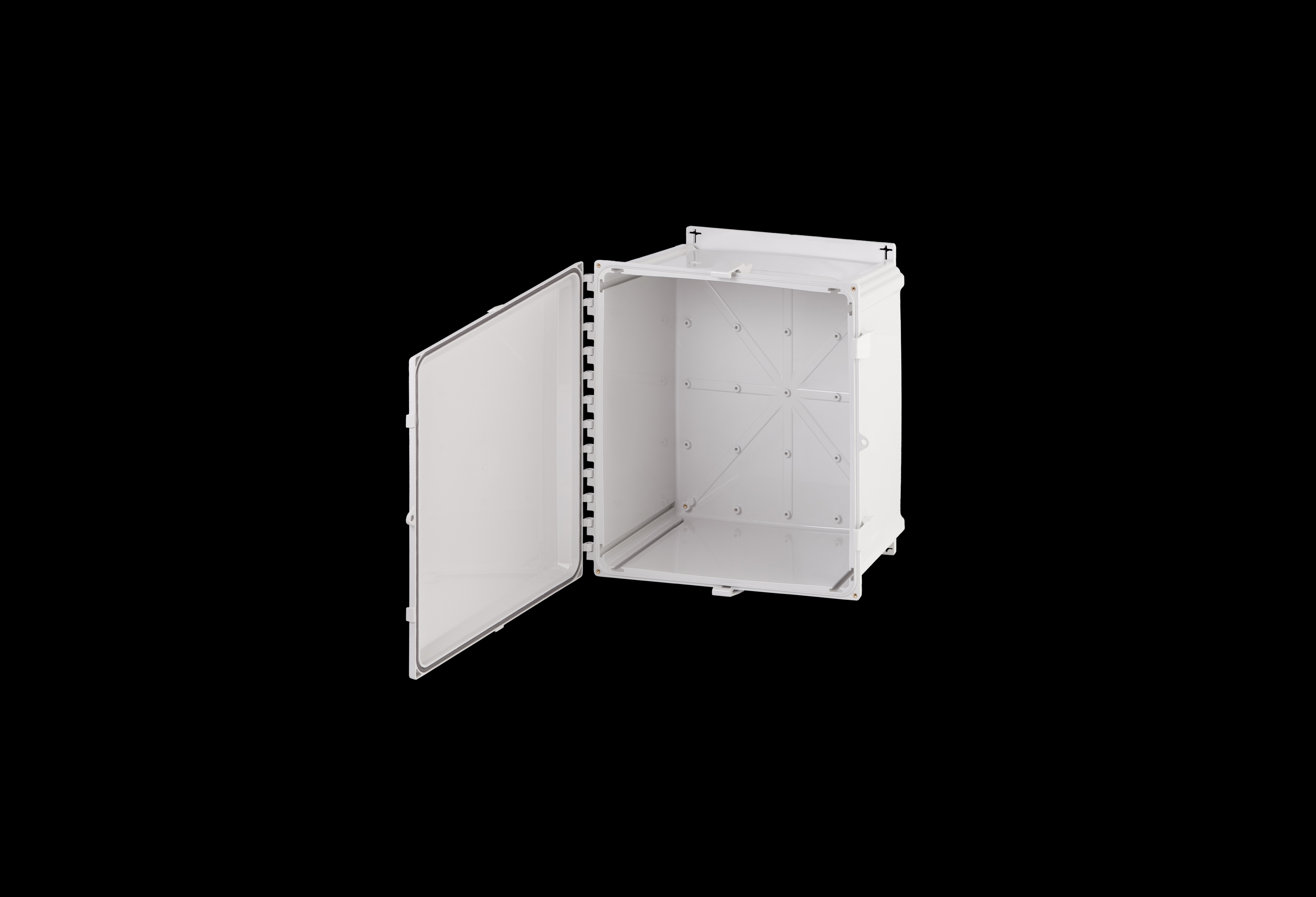 Polycarbonate Enclosure 18 x 16 x 10 Inches Heartland with Opaque Cover, Polycarbonate Latches and Mounting Flange by AttaBox®