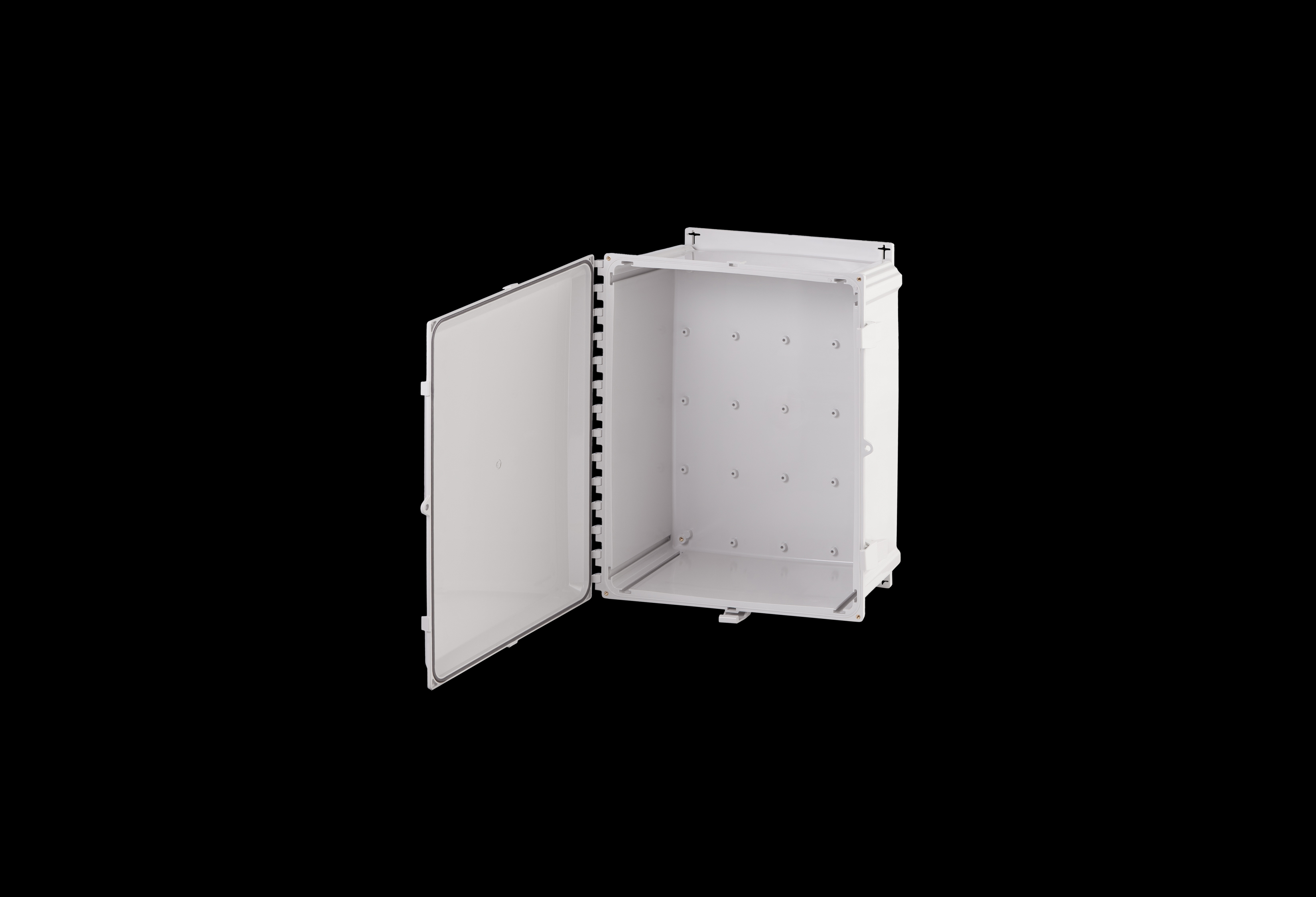 Polycarbonate Enclosure 20 x 16 x 8 Inches Heartland with Opaque Cover, Polycarbonate Latches and Mounting Flange by AttaBox®