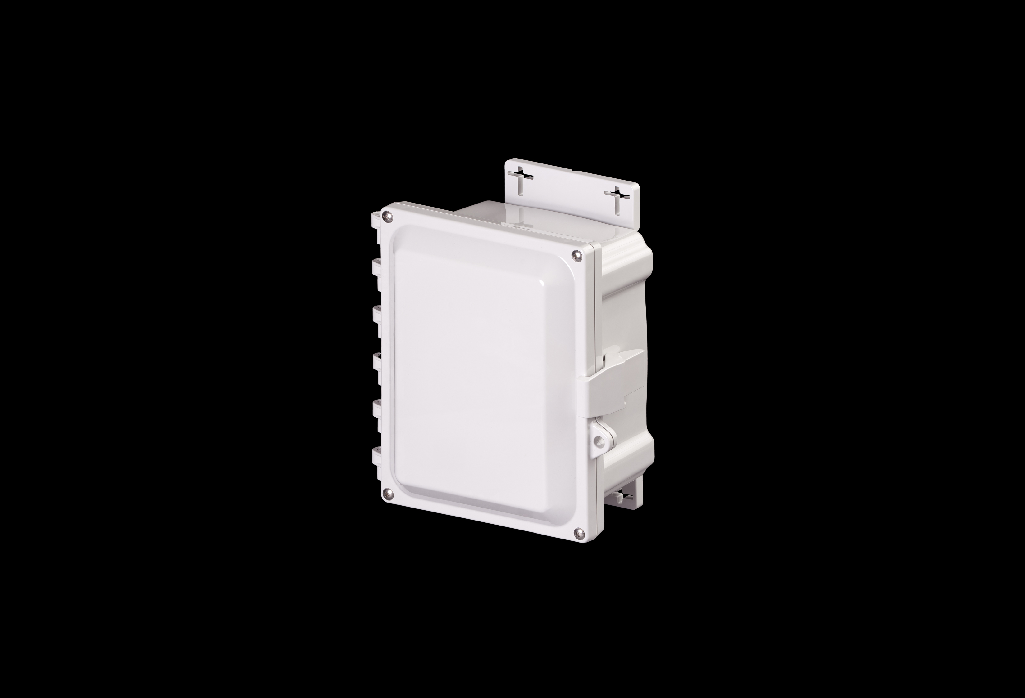 Polycarbonate Enclosure 8 x 6 x 4 Inches Heartland with Opaque Cover, Polycarbonate Latches and Mounting Flange by AttaBox®