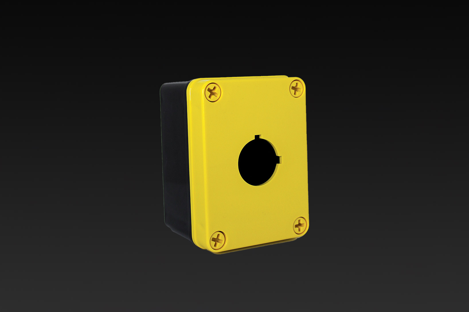 30mm yellow polycarbonate push button enclosure by AttaBox®