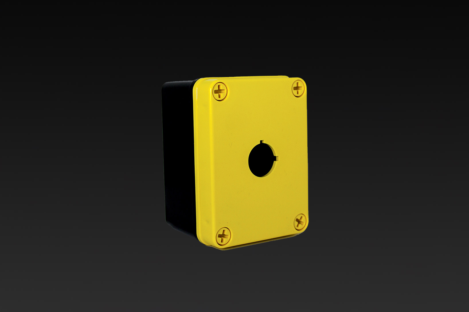 22mm yellow polycarbonate push button enclosure by AttaBox®