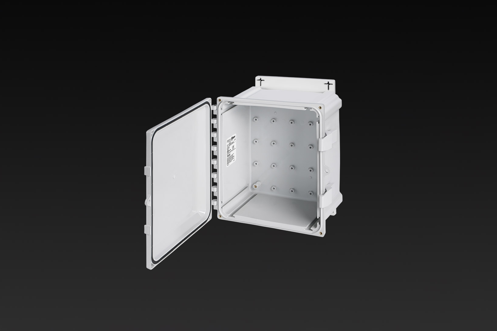 Opaque Cover Polycarbonate Enclosure with Flange by AttaBox®