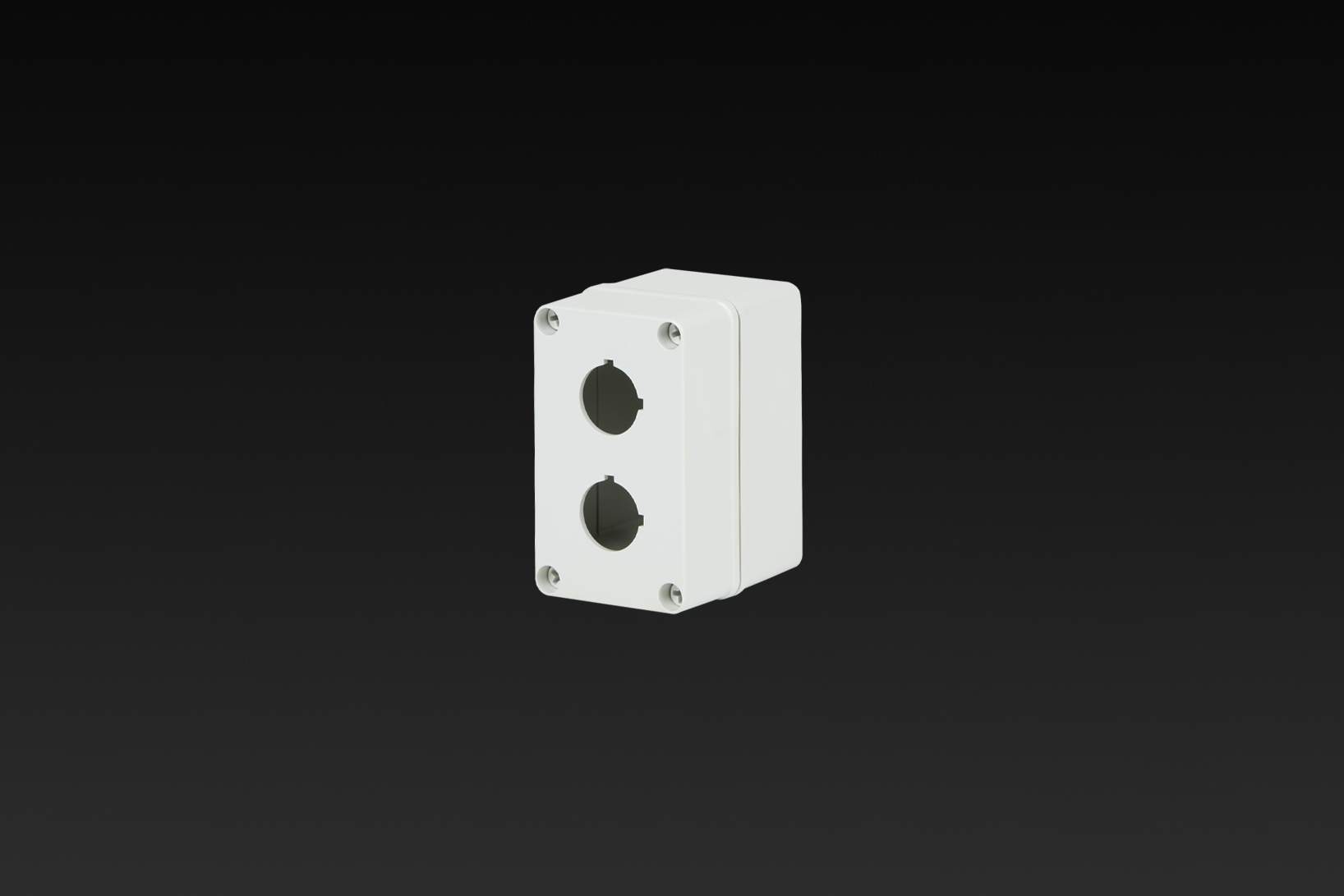 22mm polycarbonate push button enclosure with 2 holes by AttaBox®