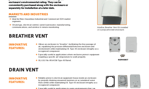 Non-Metallic Vents, Drains, and Accessories Brochure