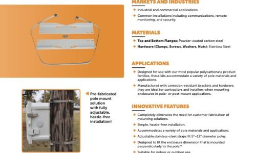 image of the first page of the pole mount kit brochure